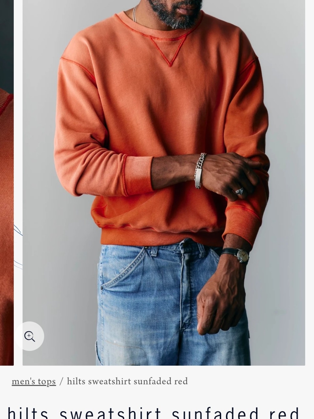 Imogene And Willie Hilt Sunfaded Red Crewneck Sweatshirt